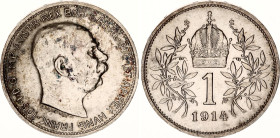 Austria 1 Corona 1914
KM# 2820, Schön# 19, N# 7003; Silver; Franz Joseph I; AUNC