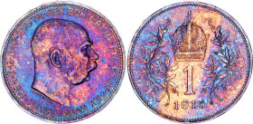 Austria 1 Corona 1915
KM# 2820, Schön# 19, N# 7003; Silver; Franz Joseph I; UNC with a beautiful artificial patina