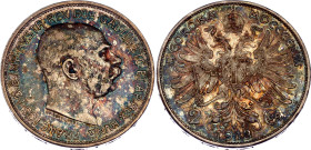 Austria 2 Corona 1913
KM# 2821, Schön# 20, N# 7934; Silver; Franz Joseph I; Vienna Mint; AUNC with beautiful multicolor toning