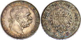 Austria 5 Corona 1900
KM# 2807, Schön# 8, N# 11558; Silver; Franz Joseph I; Vienna Mint; XF-AUNC with nice multicolor toning