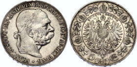 Austria 5 Corona 1907
KM# 2807, Schön# 8, N# 11558; Silver; Franz Joseph I; XF-AUNC Toned