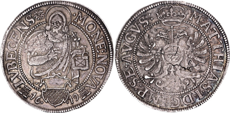 German States Lubeck 1 Taler 1619
KM# 38, Dav EC II# 5447, Behr# 143, N# 271409...