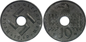 Germany - Third Reich 10 Reichspfennig 1940 A
KM# 99, N# 8571; Zinc; Military coinage; UNC with mint luster
