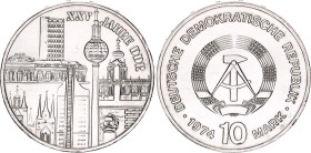 Germany - DDR 10 Mark 1974
KM# 51, J# 1552, N# 10933; Silver; 25th Anniversary of the German Democratic Republic; Mintage: 70000 pcs.; UNC with full ...