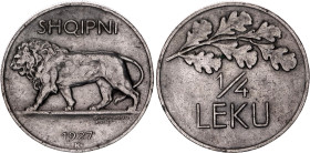 Albania 1/4 Leku 1927 R
KM# 3, N# 9756; Nickel; XF