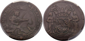 Belgium Rekenpenningen / Jeton 1686 PCGS VF30
Dugn# 4519, vLoonIII.339; Bronze; Rekenpenning Brussel 'Willem van Hamme'; VF