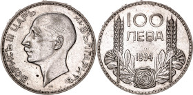 Bulgaria 100 Leva 1934
KM# 45, N# 6450; Silver; Boris III; XF