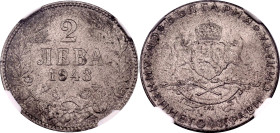 Bulgaria 2 Leva 1943 A NGC MS65
KM# 49, N# 12362; Iron; Boris III; Berlin Mint; UNC with mint luster