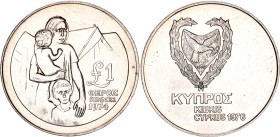 Cyprus 1 Pound 1976
KM# 46, N# 14691; Copper-Nickel; 2nd Anniversary of Turkish Invasion of Northern Cyprus; UNC