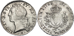 France 1 Ecu 1761
KM# 518, N# 16362; Silver; Louis XV; Pau Mint; XF+ with luster