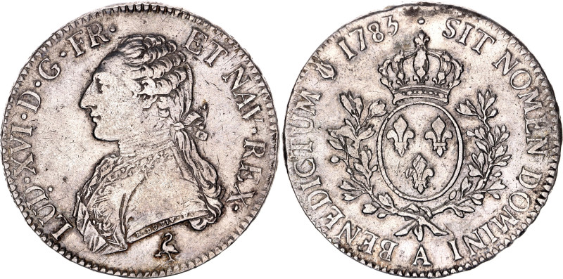 France 1 Ecu 1783 A
Dy royales# 1708, GadR# 356, KM# 564, Ciani# 2187, N# 5768;...