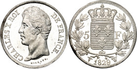 France 5 Francs 1829 W Restrike
KM# 728.13, N# 2111; Silver; Charles X; Lille Mint; AUNC-UNC wth full mint luster