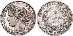 France 2 Francs 1881 A
KM# 817.1; Silver 9.97 g.; XF+ with mint luster