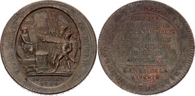 France Token 5 Sols "Monneron Freres" 1792
KM# Tn31, N# 16191; Copper 30.14g., 39.6 mm.; Monneron Freres; Trade Token; with edge inscription; AUNC