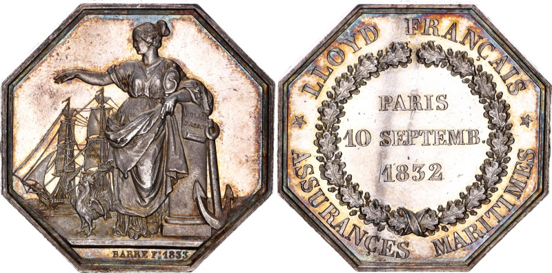 France Silver Medal "Lloyd Marine Insurance French" 1833
Gailhouste# 429, N# 13...