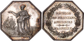 France Silver Medal "Insurance Marseille" 1836
Gailhouste# 472, N# 134535; Silver 19.91g.; Assurances Marseille - Réunion des Négocians; AUNC with mi...