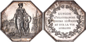 France Silver Medal "Fire and Human Life Insurance" 1860 - 1880 (ND)
N# 349122; Silver 21.64g.; Assurances La Centrale; AUNC with mint luster and gol...