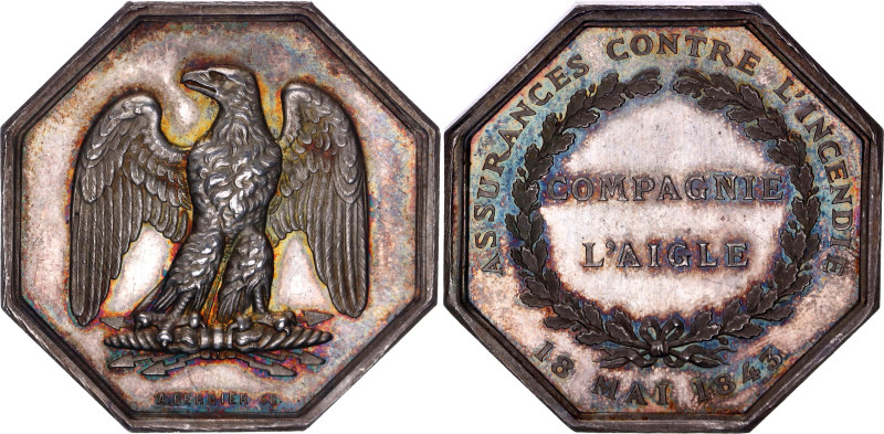 France Silver Medal "Fire Eagle Insurance" 1860 - 1880 (ND)
Gailhouste# 74, N# ...