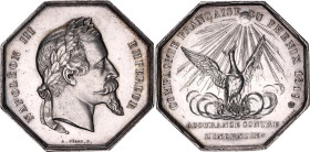 France Silver Medal "Fire Insurance" 1860 - 1880 (ND)
Gailhouste# 532; Silver 21.75g.; Napoleon III; Assurances Contre L’Incendie; AUNC with mint lus...