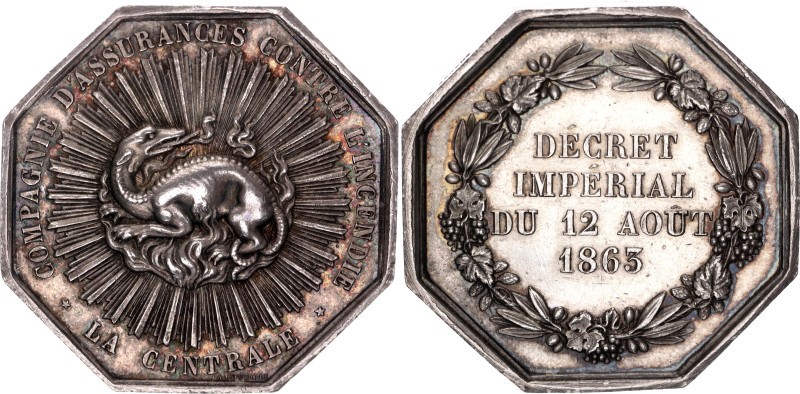 France Silver Medal "Insurance The Power Plant" 1863 - 1865 (ND)
Gailhouste# 19...