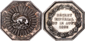 France Silver Medal "Insurance The Power Plant" 1863 - 1865 (ND)
Gailhouste# 190, N# 246857; Silver 19.69g.; AUNC with mint luster and golden patina