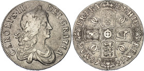 Great Britain 1 Shilling 1668
KM# 427.1, N# 53802; Silver 29.90g.; Charles II; XF+