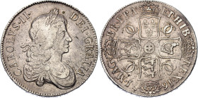 Great Britain 1 Shilling 1671
KM# 427.1, N# 53802; Silver 29.52g.; Charles II; XF+