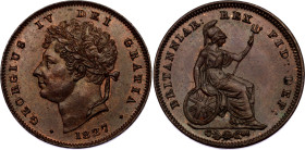 Great Britain 1/3 Farthing 1827 Colonial Issue
KM# 703, Sp# 3827, N# 23651; Copper; George IV; London Mint; UNC