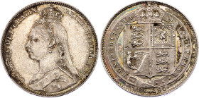 Great Britain 1 Shilling 1890
KM# 774, Sp# 3927, N# 10676; Silver; Victiria; AUNC with nice toning