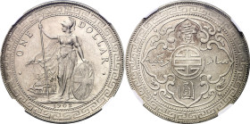Great Britain 1 Trade Dollar 1902 B NGC MS63
KM# T5, N# 8472; Silver; British Trade Dollar
