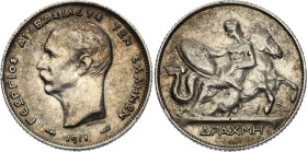 Greece 1 Drachme 1911
KM# 60, N# 19024; Silver; George I; XF+