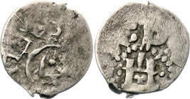 Italian States Caffa (Genovese) 9 x 1 Asper 1421 - 1435 (ND)
Lunardi# C22-27; Silver 0.89 g.; Joint issue Filippo Maria Visconti (1421-1435) and Dawl...