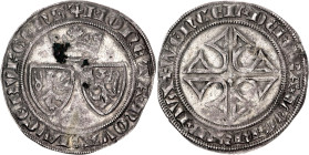 Luxembourg Gros Blanc 1353 - 1383 (ND)
L# 148-1, Weiller# 147, BV# 149, Boudeau# 1870, N# 80738; Silver ; Wenceslaus I (1353-1383); XF+