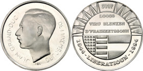 Luxembourg 500 Francs 1994
KM# 69, N# 23818; Silver, Proof; Jean; 50th Anniversary of Liberation; Mintage 9521 pcs.