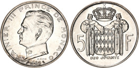 Monaco 5 Francs 1966
KM# 141, N# 4253; Silver; Rainier III; UNC with scratch on face