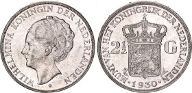 Netherlands 2-1/2 Gulden 1930
KM# 165, N# 6551; Silver; Wilhelmina; AUNC with mint luster