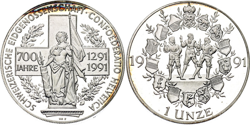 Switzerland Silver Medal "700th Anniversary of the Swiss Confederation" 1991
Si...