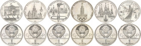 Russia - USSR Set 6 x 1 Rouble Olympic Games 1977 -1980 In Original Box
Copper-Nickel; XF-AUNC