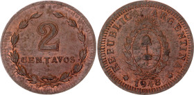 Argentina 2 Centavos 1948
KM# 38a, N# 5225; Copper; UNC