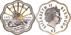 Bermuda 2 Dollars 2000 (ND)
KM# 116, N# 67611; Silver, Proof; Elizabeth II; Millennium; Mintage 30000 pcs.