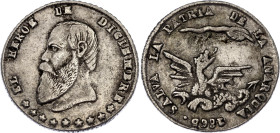 Bolivia 1/16 Melgarejo 1865
Fonr# 9684, N# 132272; Silver; Manuel Mariano Melgarejo; XF