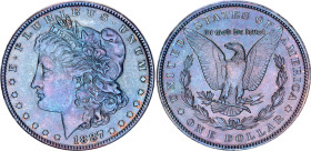 United States 1 Dollar 1887
KM# 110, N# 1492; Silver; "Morgan Dollar"; UNC with beautiful artificial toning