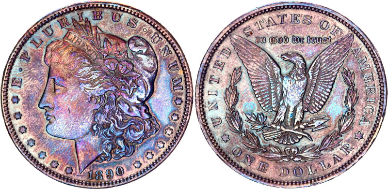 United States 1 Dollar 1890
KM# 110, N# 1492; Silver; "Morgan Dollar"; XF/AUNC ...