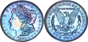 United States 1 Dollar 1921 S
KM# 110, N# 1492; Silver; "Morgan Dollar"; San Francisco Mint; AUNC with a beautiful artificial patina