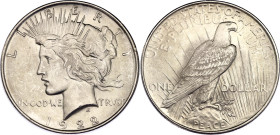 United States 1 Dollar 1922
KM# 150, N# 5580; Silver; "Peace Dollar"; Philadelphia Mint; UNC with full mint luster