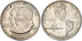 United States 1/2 Dollar 1923 S
KM# 153, N# 17520; Silver; Monroe Doctrine Centennial; San Francisco Mint; XF-AUNC