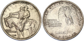 United States 1/2 Dollar 1925
KM# 157, N# 4399; Silver; Stone Mountain Memorial, Mint: Philadelphia; AUNC Toned