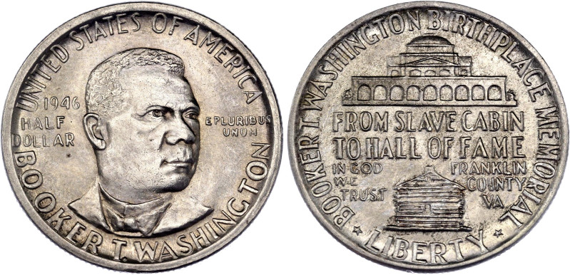 United States 1/2 Dollar 1946
KM# 198, N# 4400; Silver; Booker T. Washington Me...