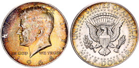 United States 1/2 Dollar 1964
KM# 202, Schön# 203, N# 943; Silver; "Kennedy Half Dollar"; Philadelphia Mint; UNC with outstanding golden patina