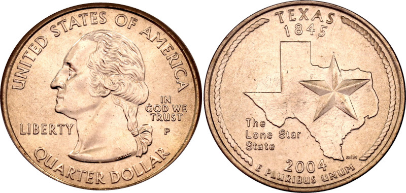 United States 1/4 Dollar 2004 P ICG MS67
KM# 357, N# 631; United States Mint's ...